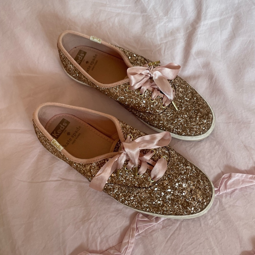 Rose Gold Kate Spade Ked Sneakers